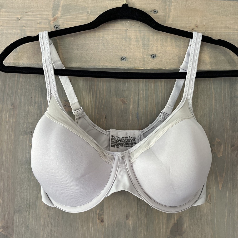 Bali One Smooth U Ultra-Light Underwire Bra Gray Size 38C